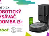 Súťaž o 3x robotický vysávač iRobot Roomba i3+