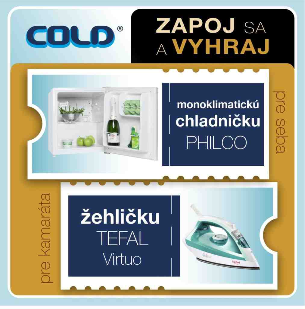 Súťaž o chladničku Philco a pre priateľa žehličku Tefal
