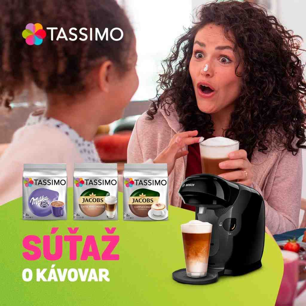 Súťaž o kávovar TASSIMO a tri balenia kapslí