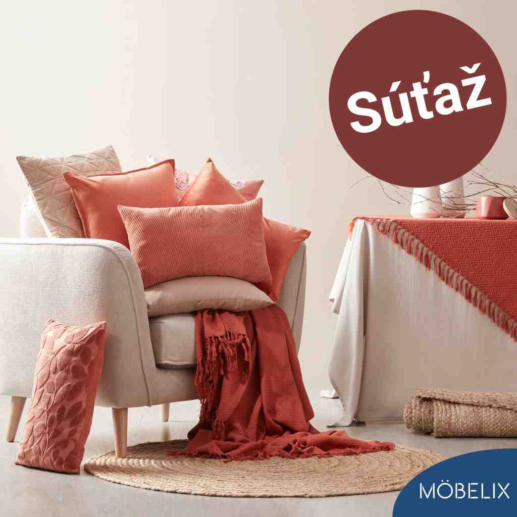 Súťaž o štýlové vankúše Ashley, Conny, Livia, Liv v oražových odtieňoch