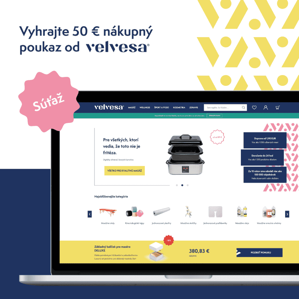 Súťaž o 50€ poukážku na nákup v e-shope velvesa.sk