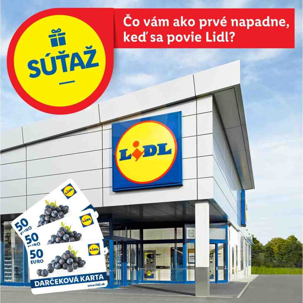 Súťaž o darčekovú kartu v hodnote 50 € na nákup v Lidli
