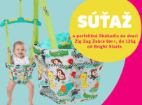 Súťaž o jedinečné Skákadlo do dverí Zig Zag Zebra 6m+, do 12kg od BRIGHT STARTS