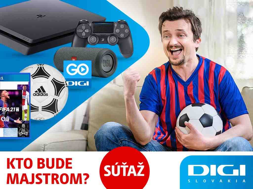 Súťaž o Playstation 4, JBL reprák, FIFU 21, loptu a ročné DIGI GO