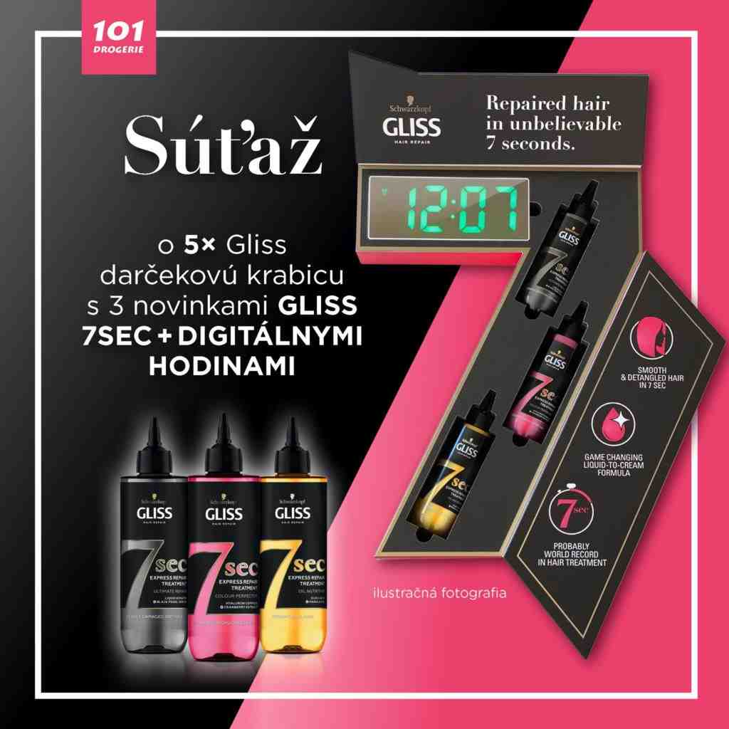 Súťaž o nové regeneračné kúry GLISS 7SEC s hodinami