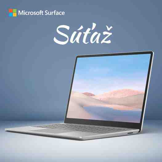 Súťaž o štýlový notebook Microsoft Surface Laptop Go s Microsoft 365