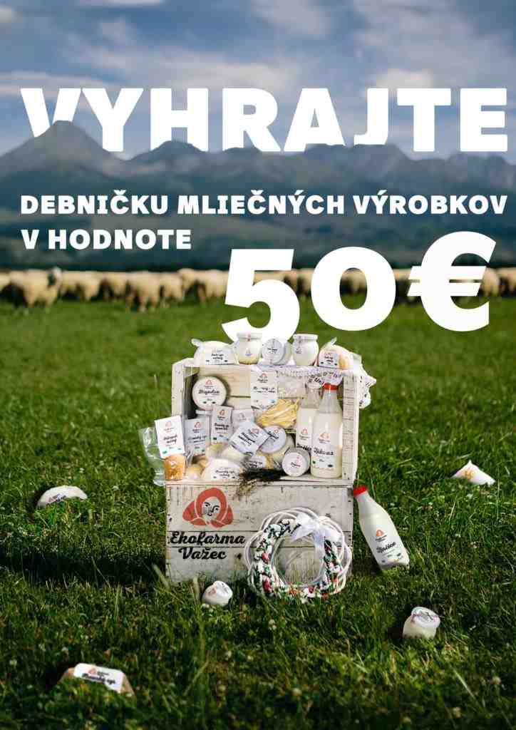 Súťaž o debničku mliečnych výrobkov v hodnote 50€
