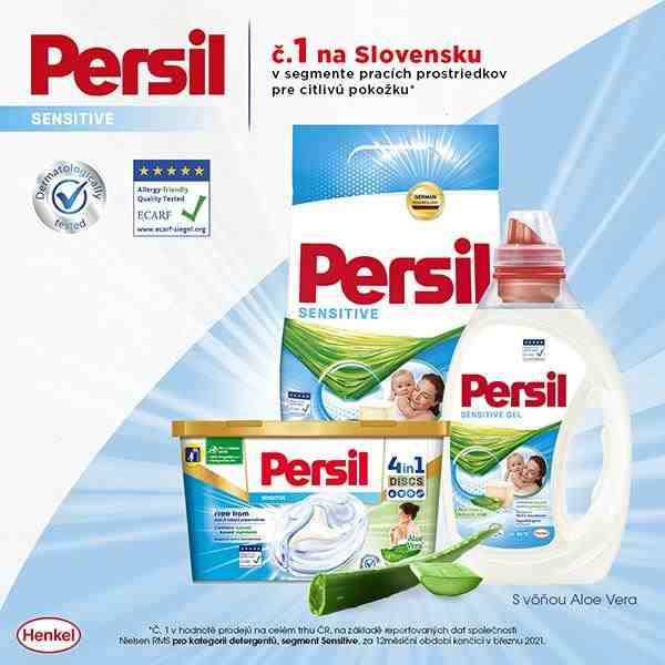 Súťaž o produkty Persil Sensitive na celý rok