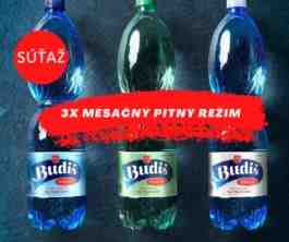 Súťaž o 3x mesačný pitný režim minerálnej vody Budiš