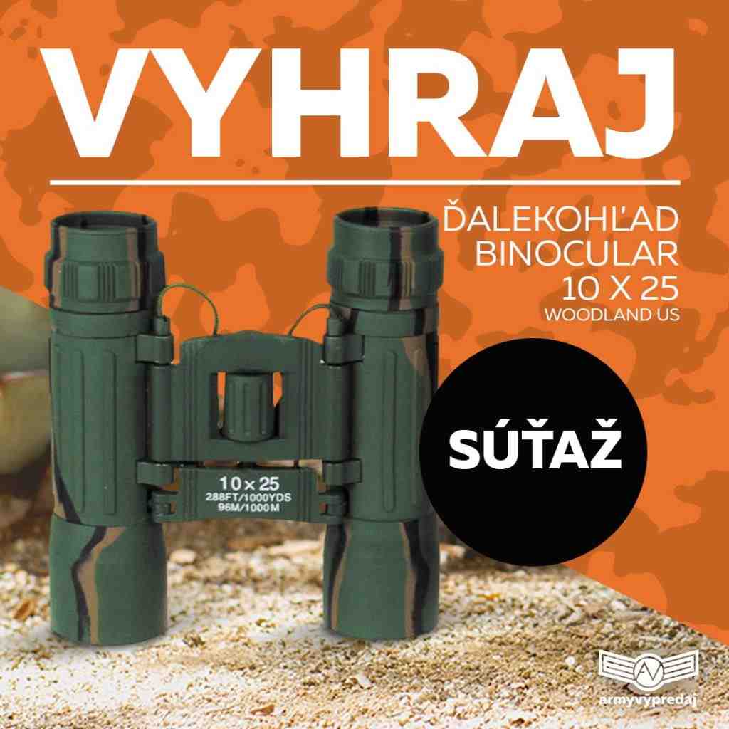 Súťaž o Kompaktný ďalekohľad BINOCULAR 10 x 25 woodland US