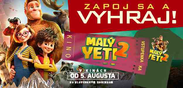 Súťaž o lístky do kina na rodinný film a 3 tričká Malý Yeti