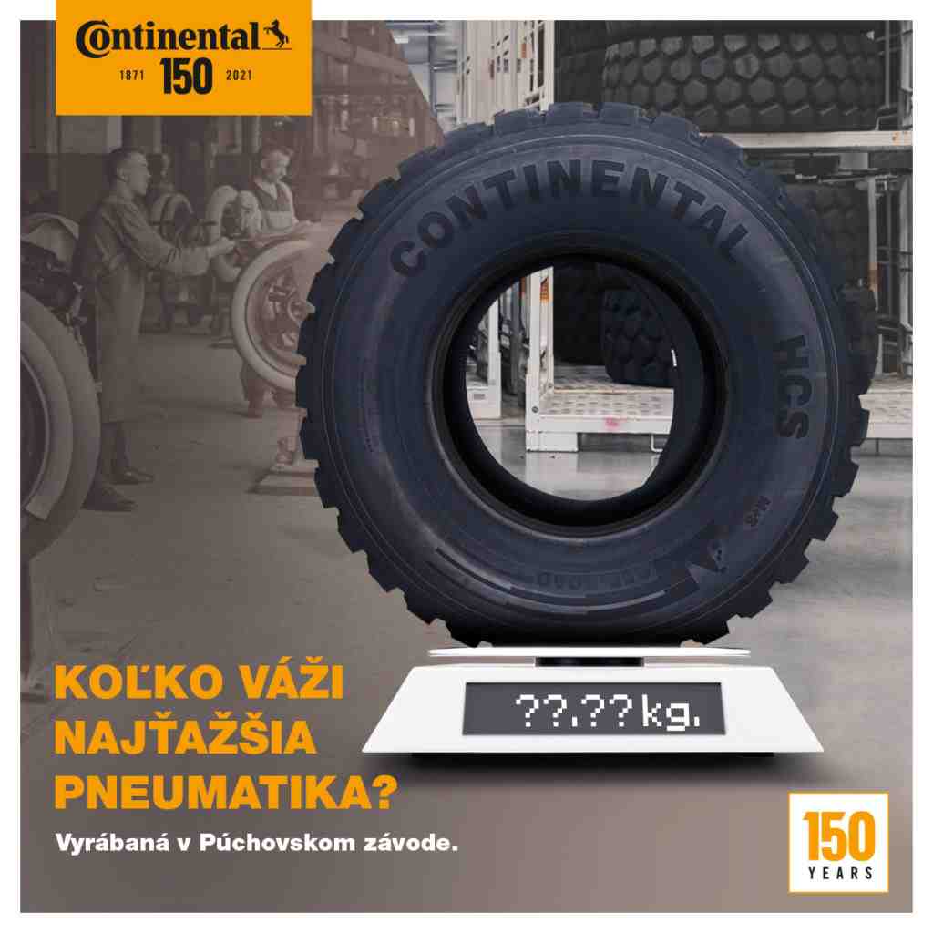 Súťaž o reklamné predmety s logom 150 rokov Continental