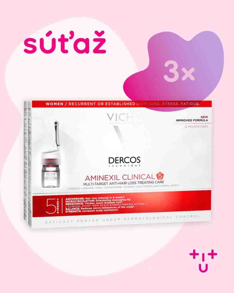 Vyhrajte VICHY DERCOS AMINEXIL kúru proti vypadávaniu vlasov