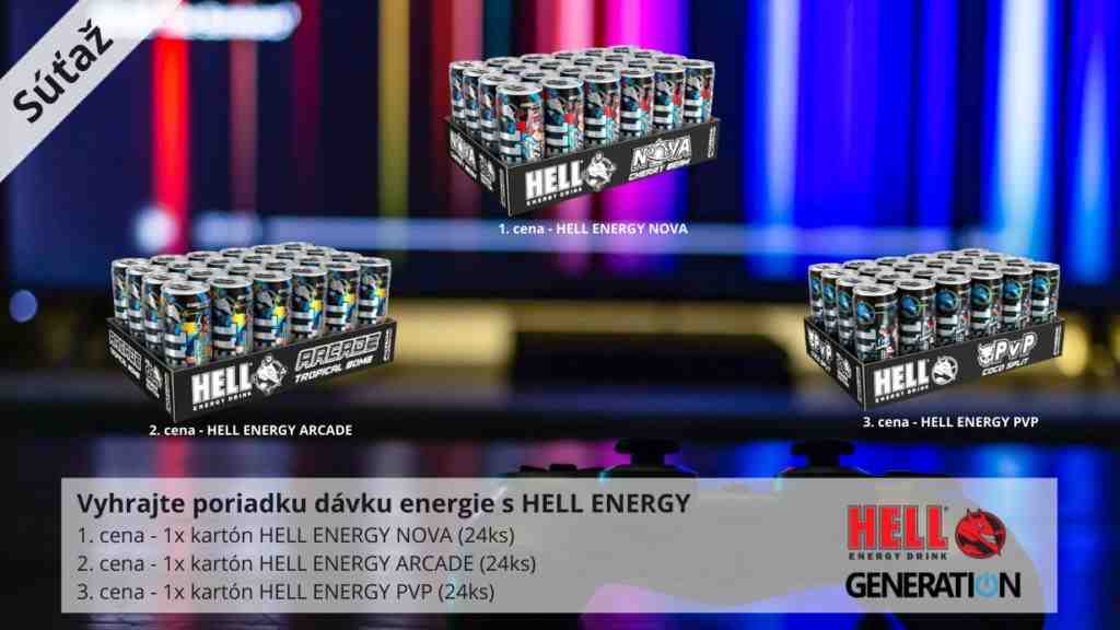 Exkluzívna súťaž o poriadku dávku energeťákov Hell