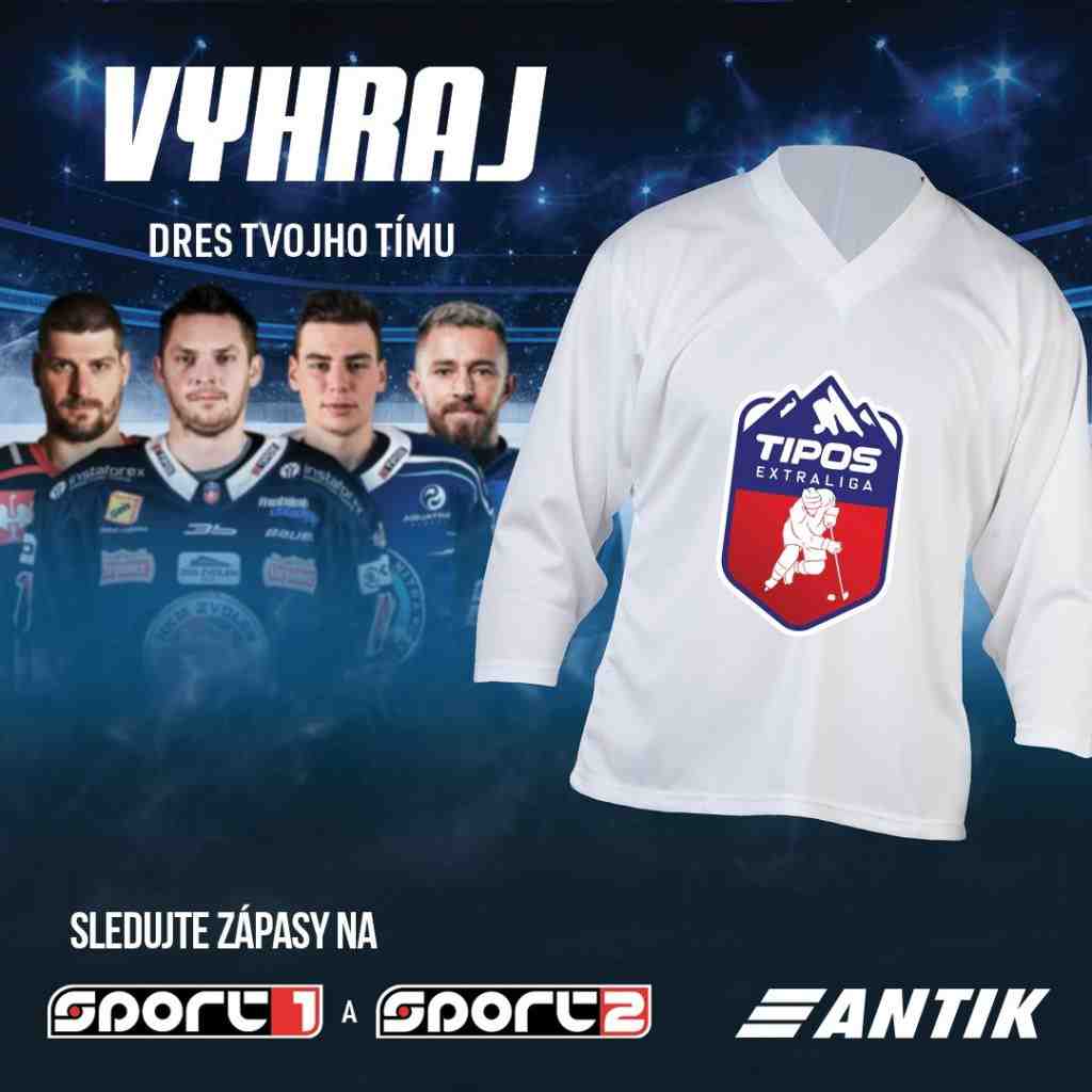 Sledujte Slovenskú Tipos extraligu s Antikom a vyhrajte dres svojho tímu