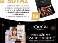 Súťaž o 5 boxov s ikonickými produktami L'Oréal Paris v celkovej hodnote 100€