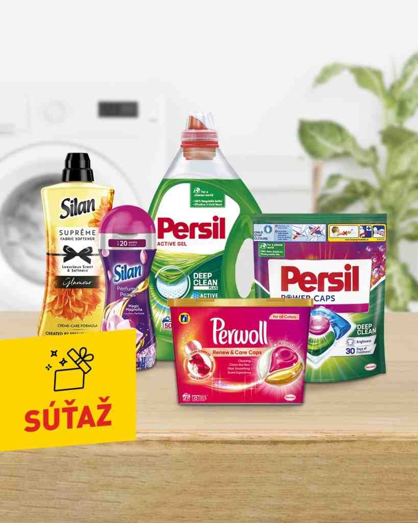 Súťaž o 10 x balíček pracích prostriedkov Persil, Perwoll a Silan
