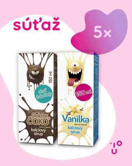 Súťaž o 5x kalciový sirup Doktor Čoko a 1x kalciový sirup Vanilka