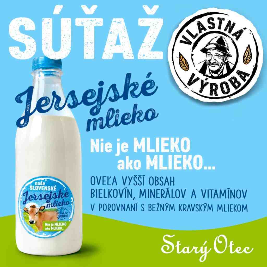 Súťaž o originálny balíček exkluzívneho jersejského mlieka