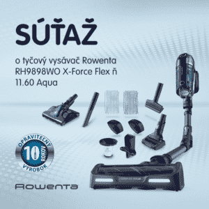 Súťaž o tyčový vysávač 3 v 1 Rowenta RH9898WO X-Force Flex 11.60 Aqua