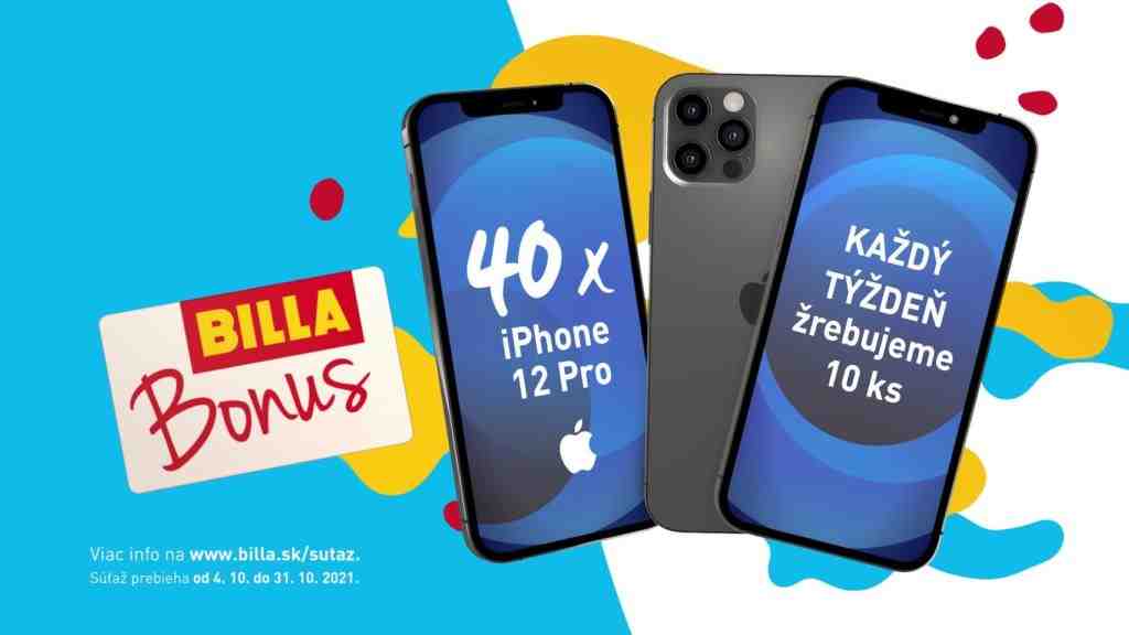Vyhrajte za nákupy v BILLA 40x iPhone 12 Pro