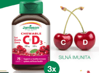 Súťaž o JAMIESON Vitamíny C a D3 s príchuťou čerešne