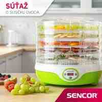 Súťaž o sušičku ovocia Sencor SFD 851GR