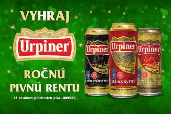 Súťaž o 12 kartónov plechoviek piva URPINER podľa vlastného výberu