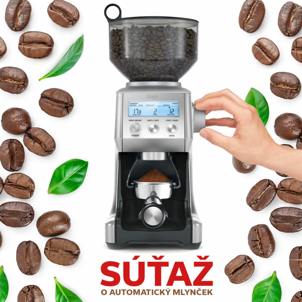 Súťaž o automatický mlynček na kávu SAGE BCG820