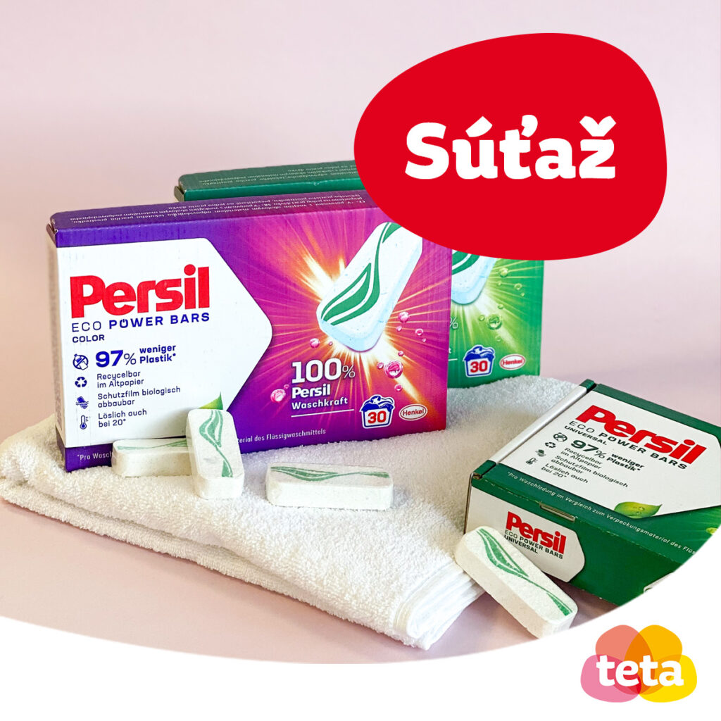 Súťaž o nové Persil Power Bars pracie tablety