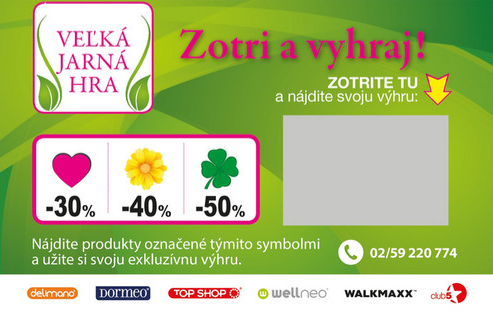 Veľká jarná hra Top Shop, zotri a vyhraj!