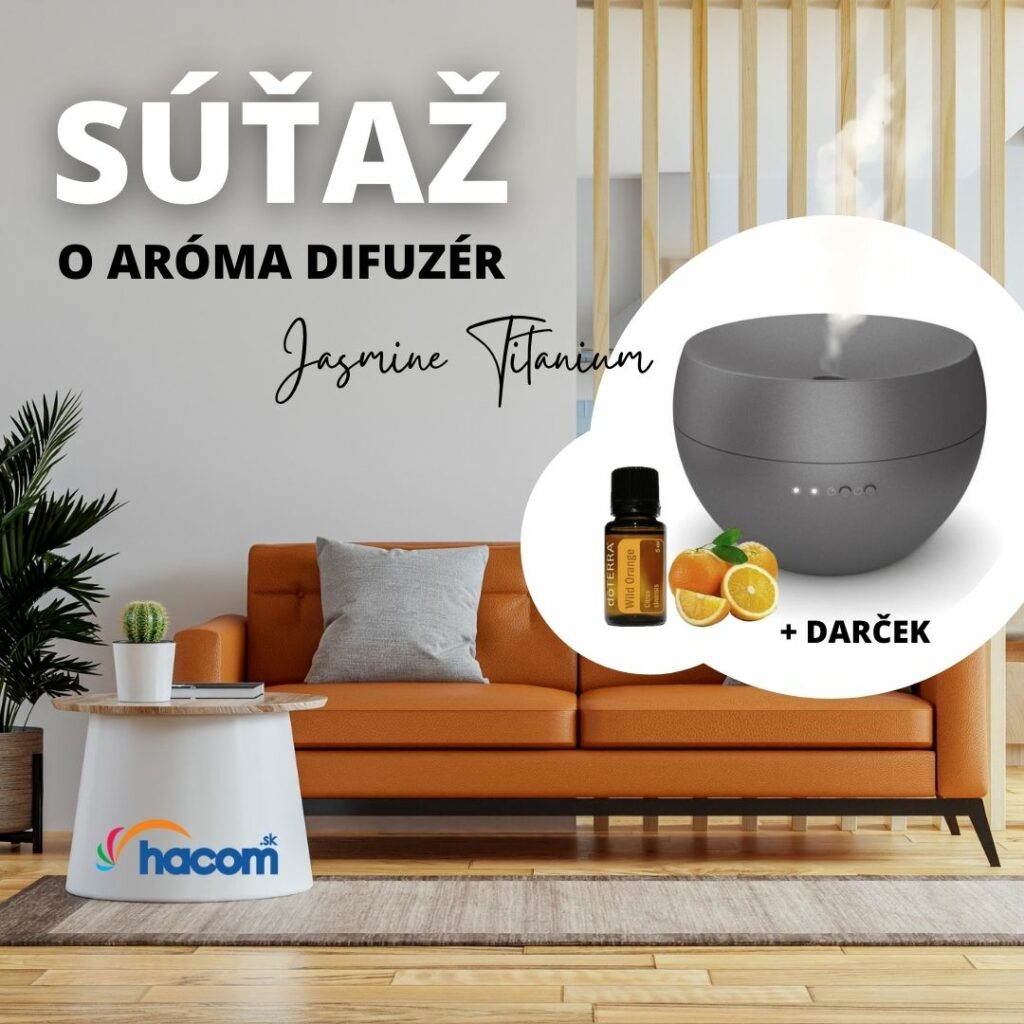 Súťaž o aróma difuzér Jasmine Titanium s esenciálnym olejom DoTerra