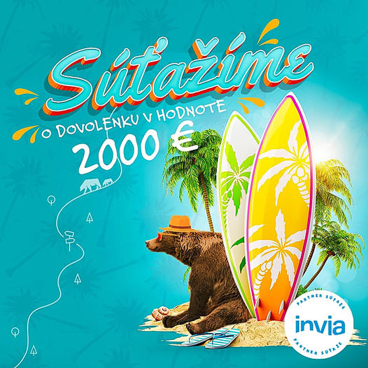Súťaž o dovolenku s Invia v hodnote 2000€