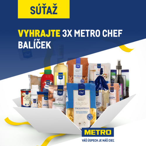 Súťaž o 3 x METRO Chef balíček v hodnote 50€