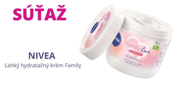 Súťaž o NIVEA Ľahký hydratačný krém Family