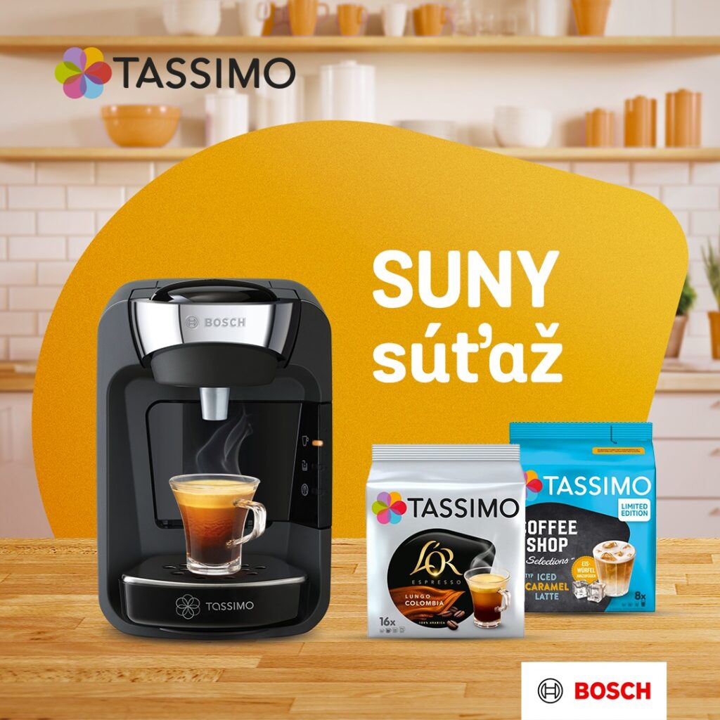 Súťaž o kávovar TASSIMO BOSCH Suny