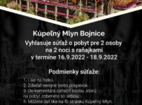 Súťaž o pobyt pre 2 osoby v Kúpeľný Mlyn Bojnice