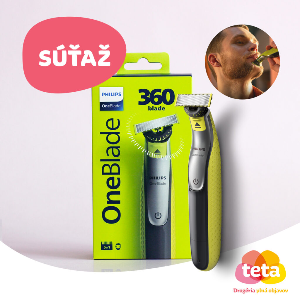 Súťaž o holiaci strojček na tvár Philips OneBlade 360