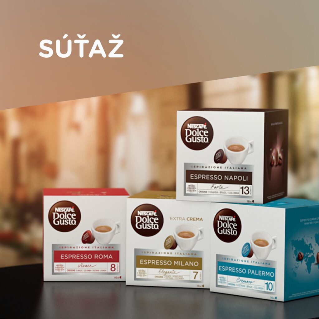Súťaž o 4 nové espressá NESCAFÉ Dolce Gusto