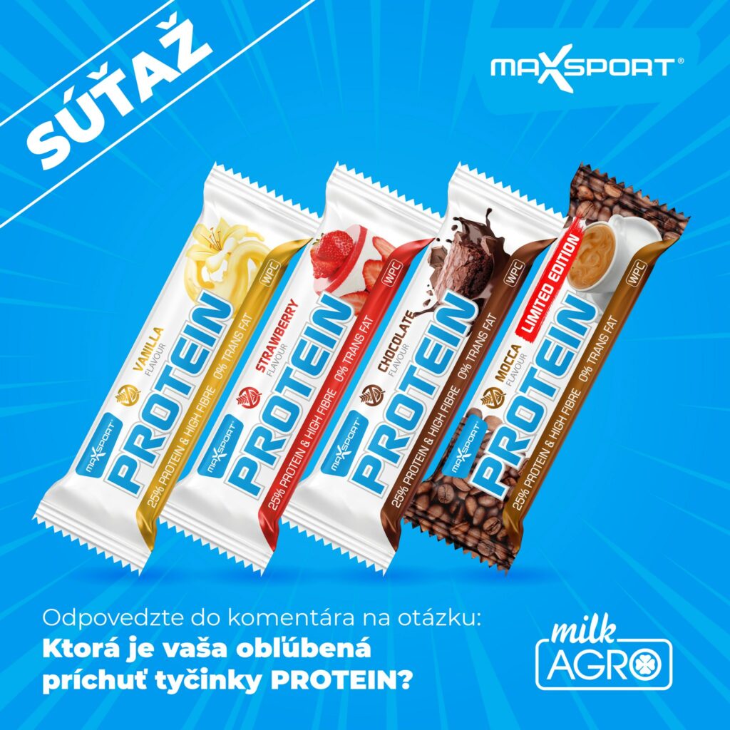 Súťaž o balíček proteínových tyčiniek od Max Sport, advanced nutrition