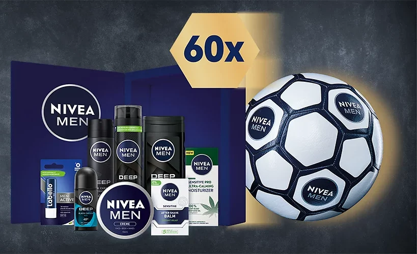 Súťaž o boxy s pánskou kozmetikou NIVEA MEN a futbalovou loptou