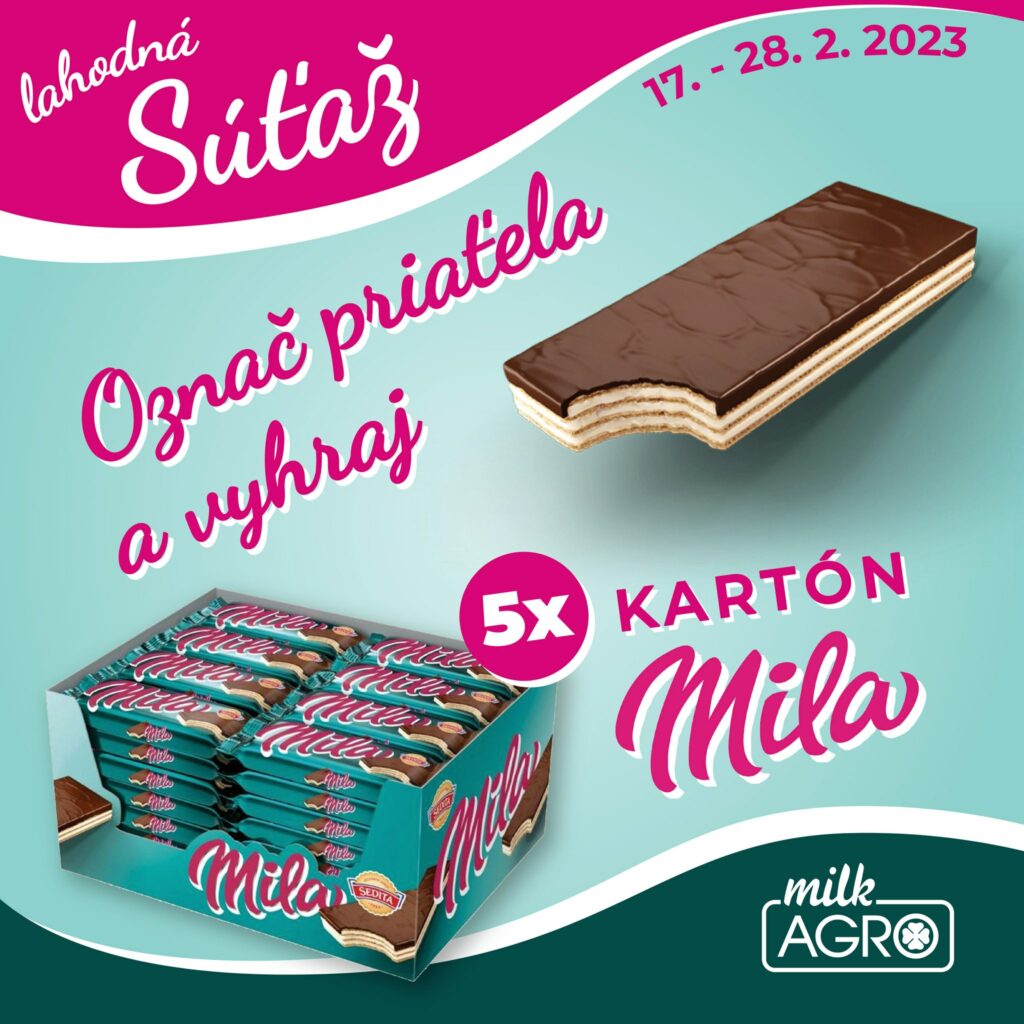 Súťaž o kartón oblátok Mila od spoločnosti IDC Holding