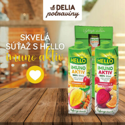 Súťaž o mesačnú zásobu džúsov HELLO IMUNO AKTIV