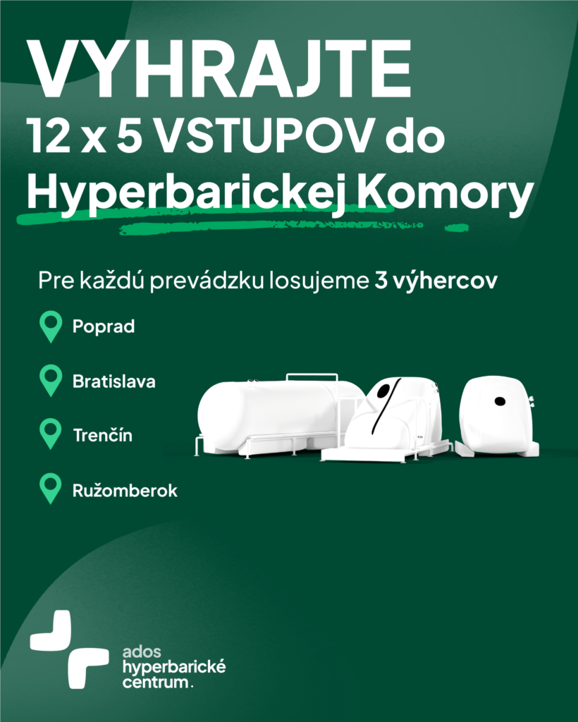 Vyhrajte 12x5 vstupov do Hyperbarickej Komory