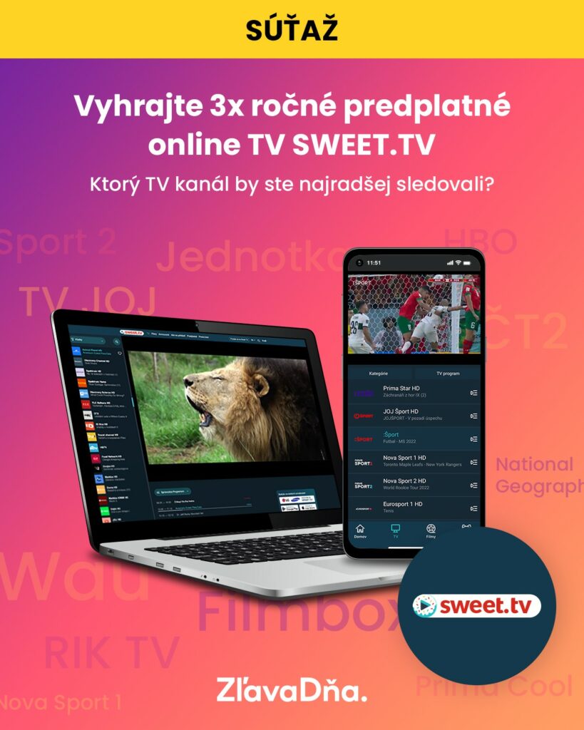 Vyhrajte ročné predplatné online TV SWEET.TV