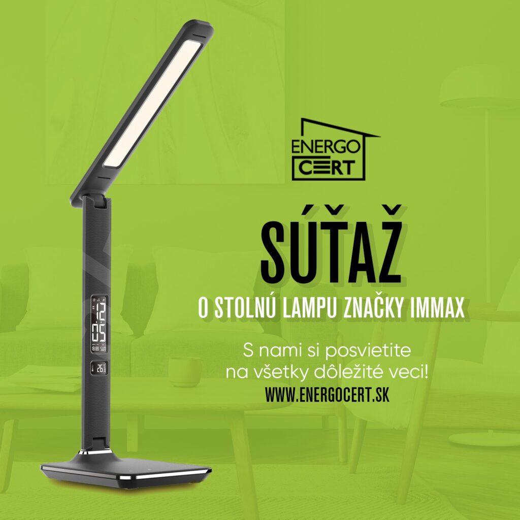 Súťaž o stolnú LED lampu značky Immax s dotykovým ovládaním