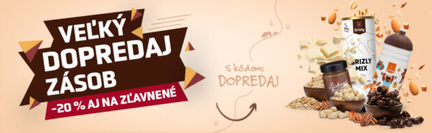 Veľký dopredaj zásob na Grizly.sk -20% aj na zľavnené s kódom
