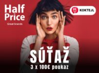 Súťaž o 100€ voucher na nákup v novootvorenej predajni Half Price v Eurovea 2