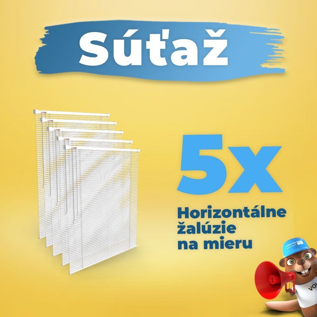 Súťaž o 5x Horizontálne žalúzie na mieru