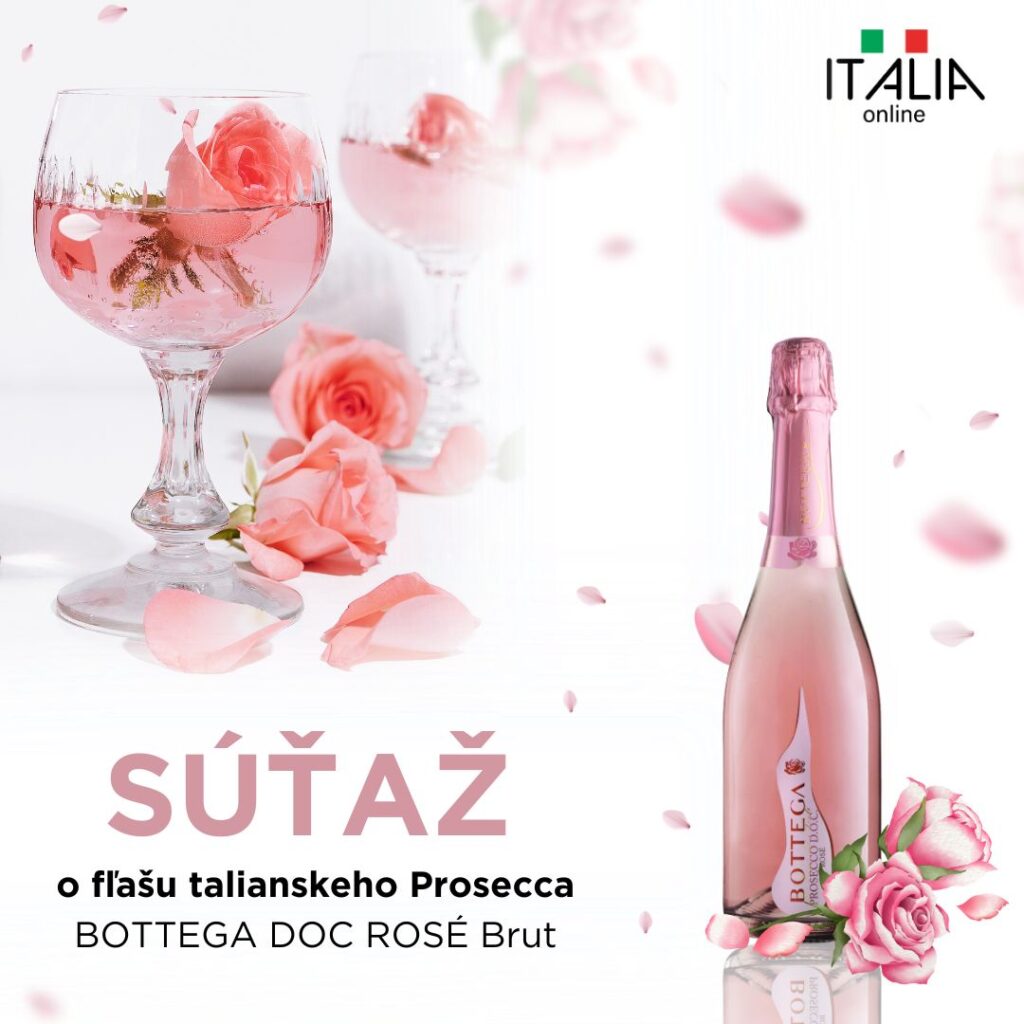 Súťaž o luxusné talianske Prosecco Bottega Rosé Brut